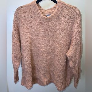 aerie oversized knitted sweater. Pink/beige color